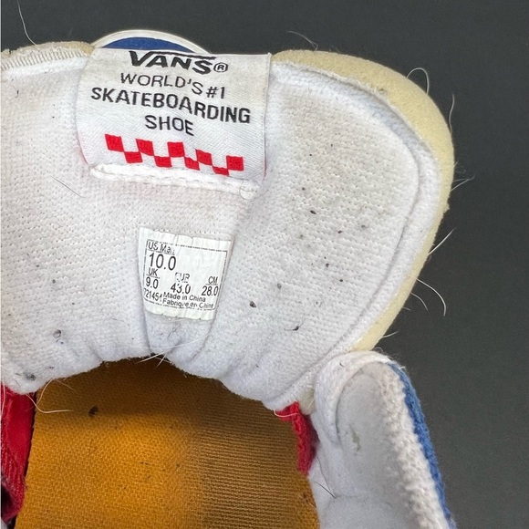 Vans Blue and Yellow Athletic Shoes with Skate-Inspired Design Men’s Size 10 - Picture 4 of 8